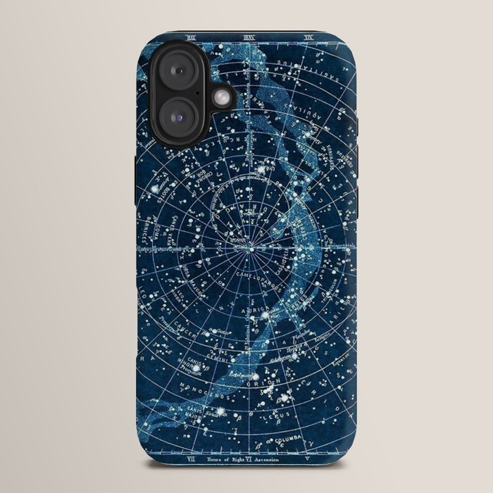 1900 Star Constellation Map - Chart Vintage Poster iPhone Case