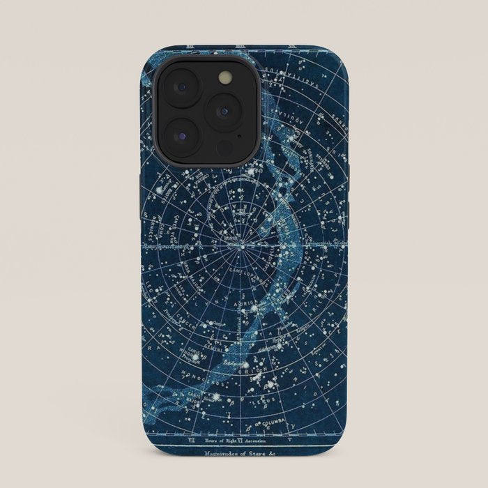 1900 Star Constellation Map - Chart Vintage Poster iPhone Case