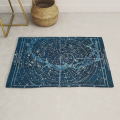 1900 Star Constellation Map - Chart Vintage Poster Rug