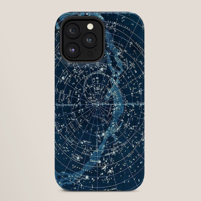1900 Star Constellation Map - Chart Vintage Poster iPhone Case