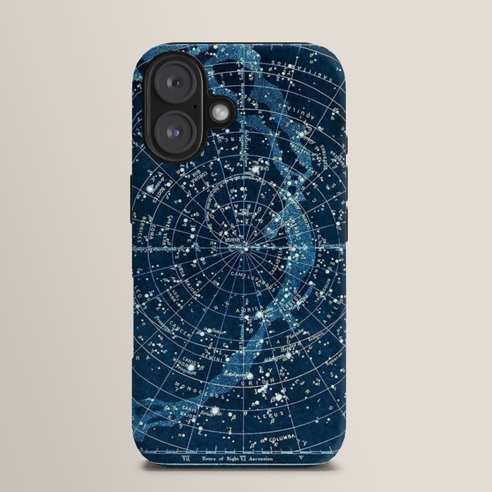 1900 Star Constellation Map - Chart Vintage Poster iPhone Case