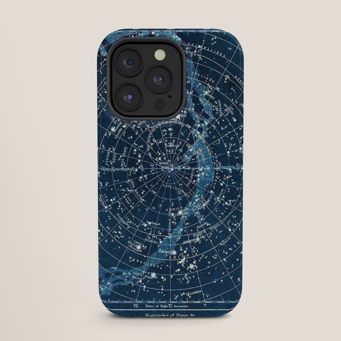 1900 Star Constellation Map - Chart Vintage Poster iPhone Case