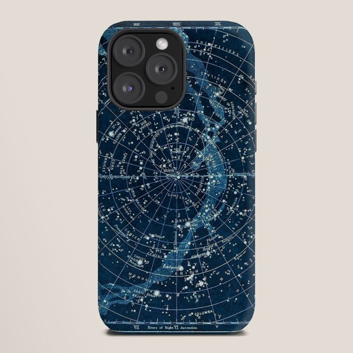 1900 Star Constellation Map - Chart Vintage Poster iPhone Case
