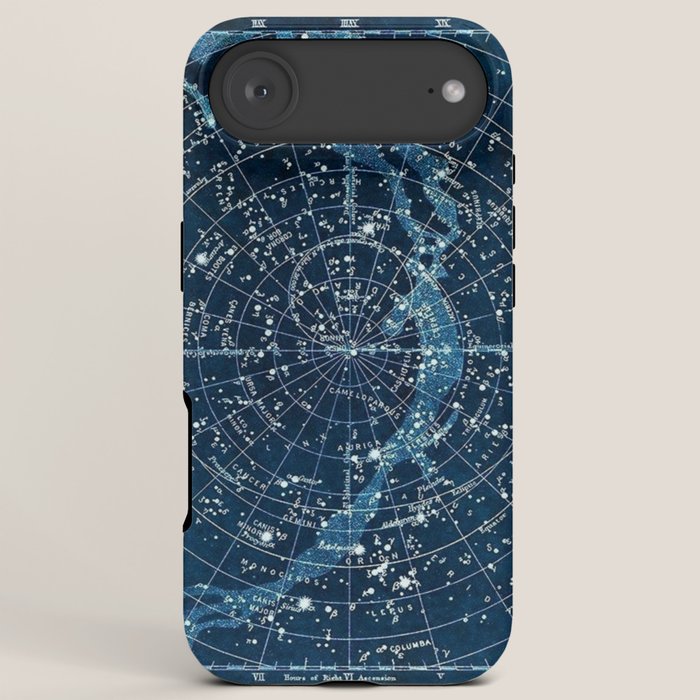 1900 Star Constellation Map - Chart Vintage Poster iPhone Case