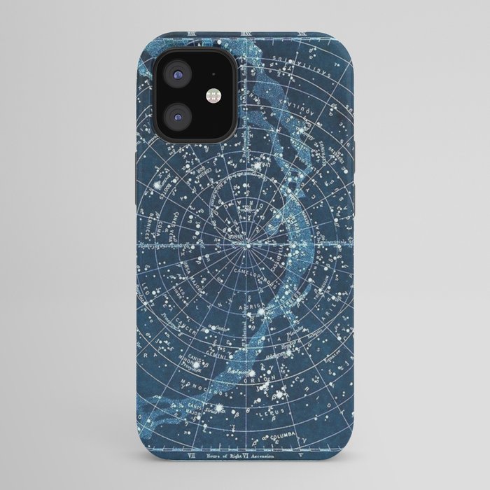 1900 Star Constellation Map - Chart Vintage Poster iPhone Case