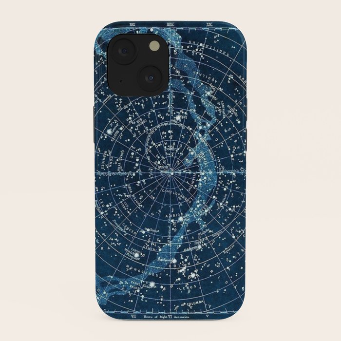 1900 Star Constellation Map - Chart Vintage Poster iPhone Case