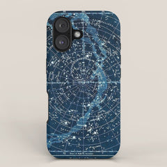 1900 Star Constellation Map - Chart Vintage Poster iPhone Case