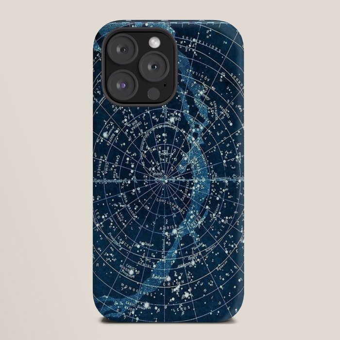 1900 Star Constellation Map - Chart Vintage Poster iPhone Case