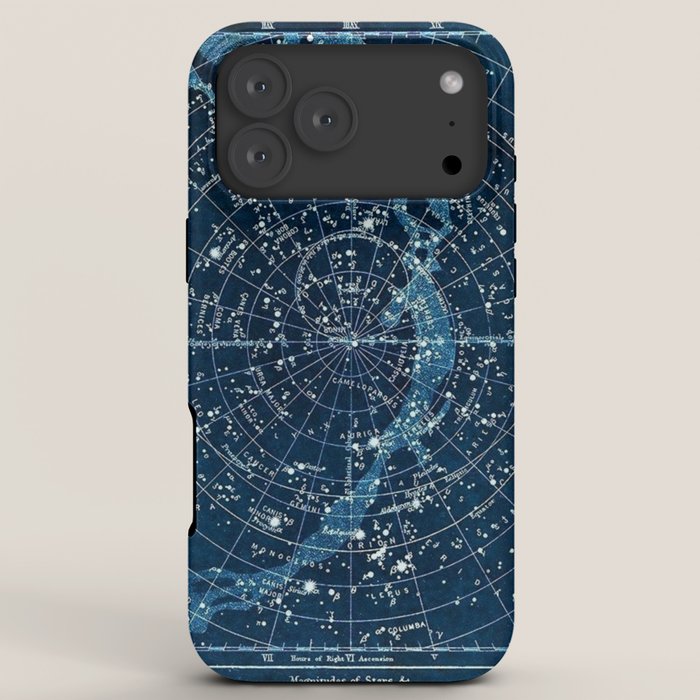 1900 Star Constellation Map - Chart Vintage Poster iPhone Case