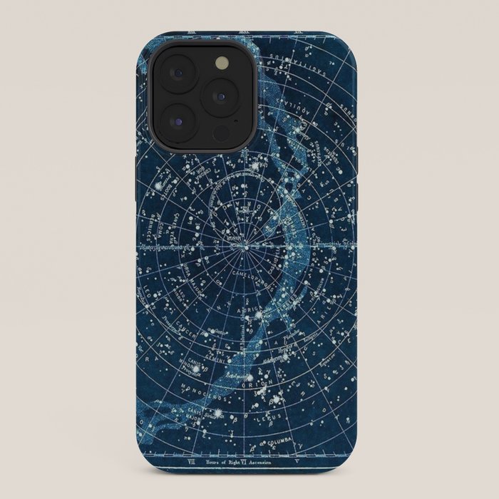 1900 Star Constellation Map - Chart Vintage Poster iPhone Case