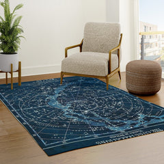1900 Star Constellation Map - Chart Vintage Poster Rug