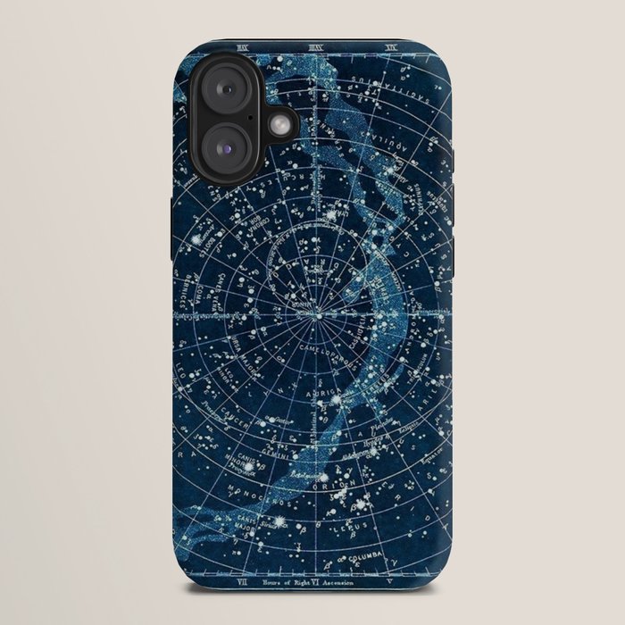 1900 Star Constellation Map - Chart Vintage Poster iPhone Case