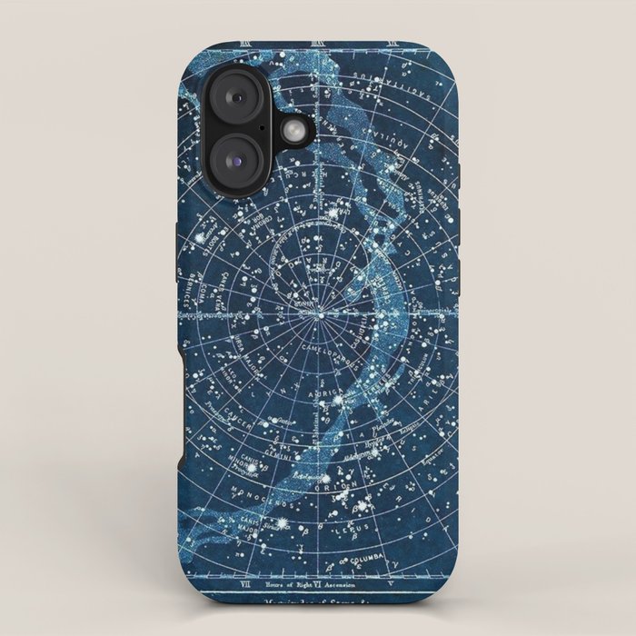 1900 Star Constellation Map - Chart Vintage Poster iPhone Case