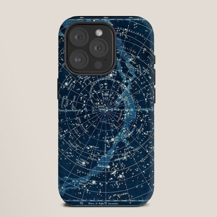 1900 Star Constellation Map - Chart Vintage Poster iPhone Case