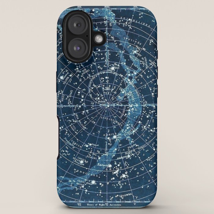 1900 Star Constellation Map - Chart Vintage Poster iPhone Case