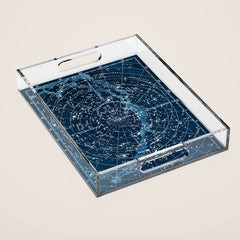 1900 Star Constellation Map - Chart Vintage Poster Acrylic Tray