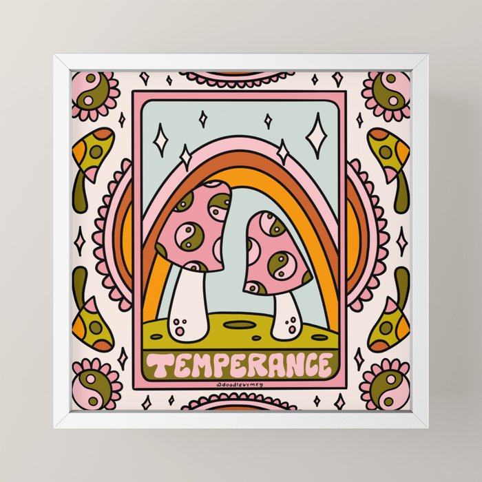 14. Temperance Tarot Mushroom Mini Art Print