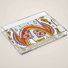 14. Temperance Tarot Mushroom Acrylic Tray