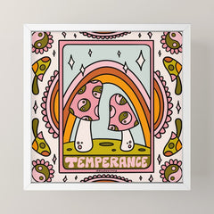 14. Temperance Tarot Mushroom Mini Art Print