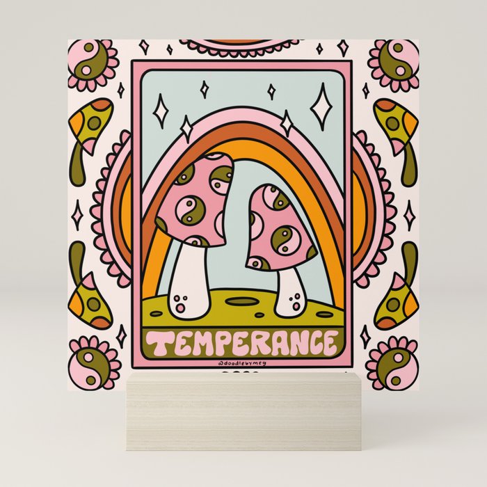 14. Temperance Tarot Mushroom Mini Art Print