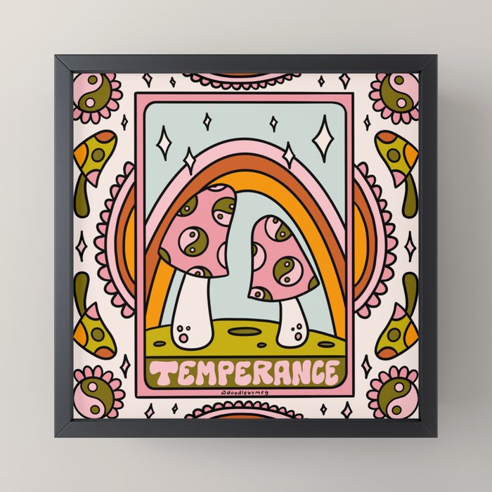 14. Temperance Tarot Mushroom Mini Art Print