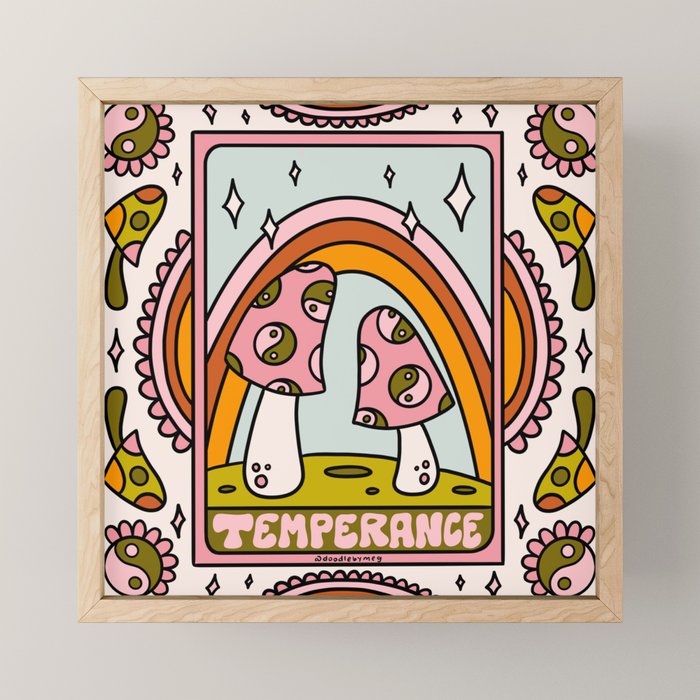 14. Temperance Tarot Mushroom Mini Art Print