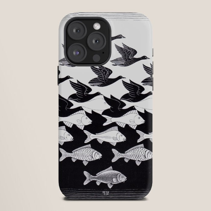 "Sky and Water I" by M.C. Escher iPhone Case