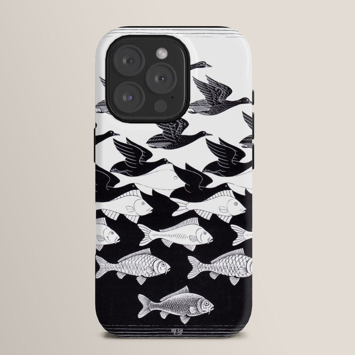 "Sky and Water I" by M.C. Escher iPhone Case