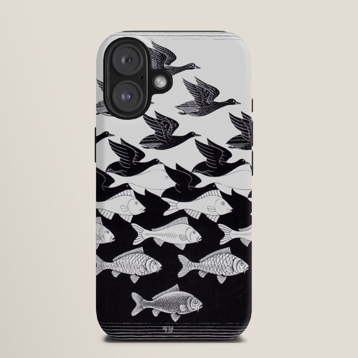 "Sky and Water I" by M.C. Escher iPhone Case