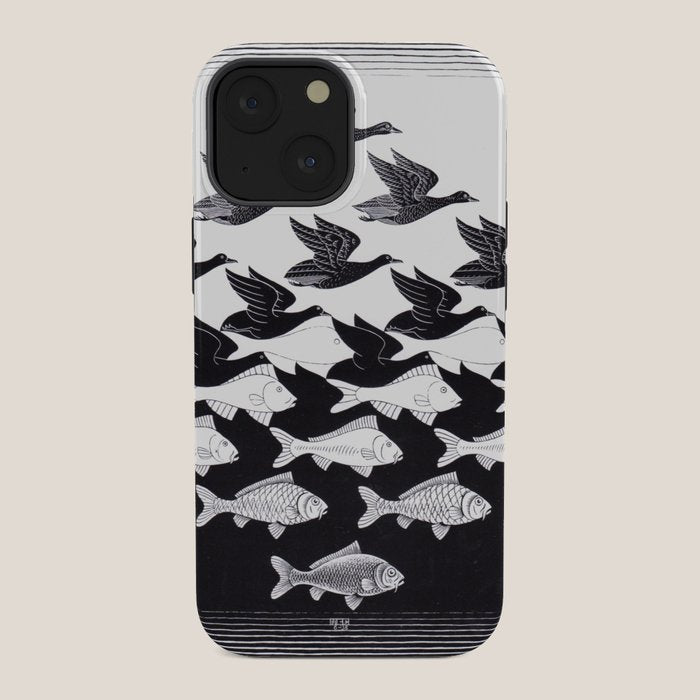 "Sky and Water I" by M.C. Escher iPhone Case