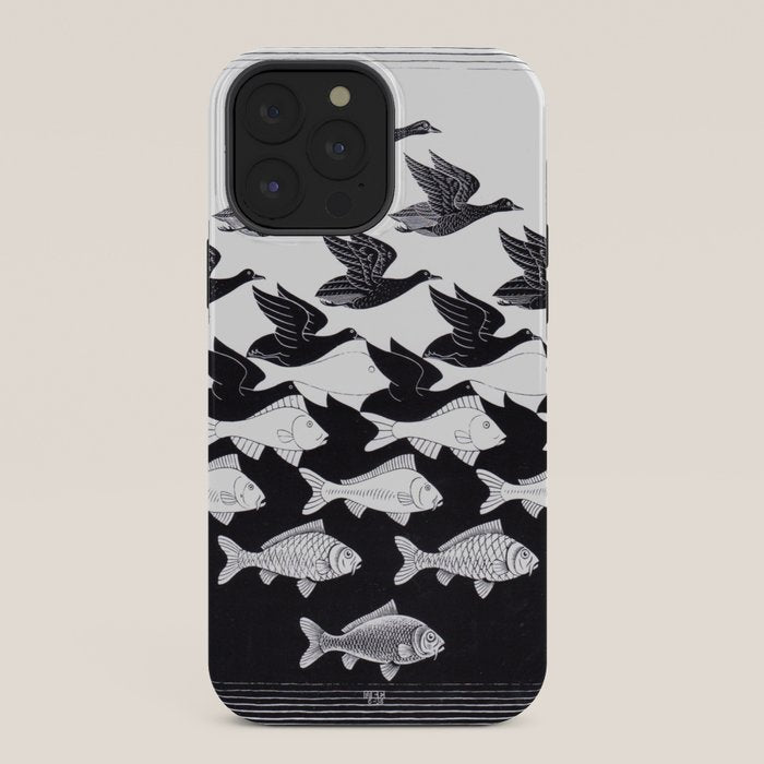 "Sky and Water I" by M.C. Escher iPhone Case