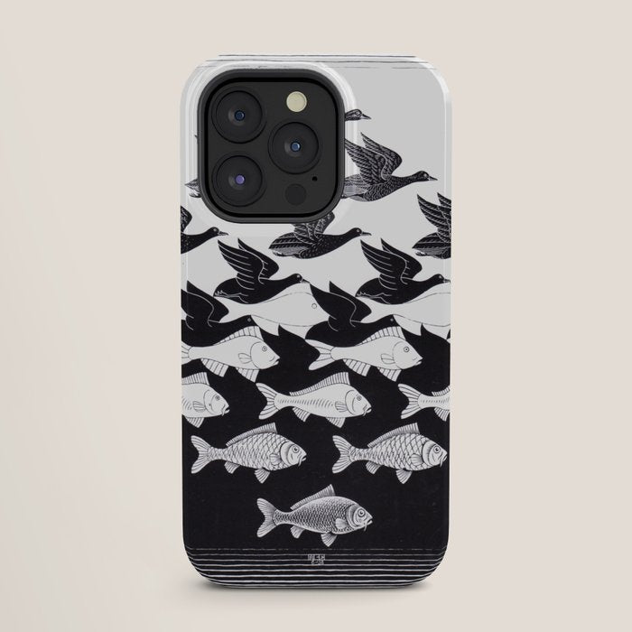 "Sky and Water I" by M.C. Escher iPhone Case