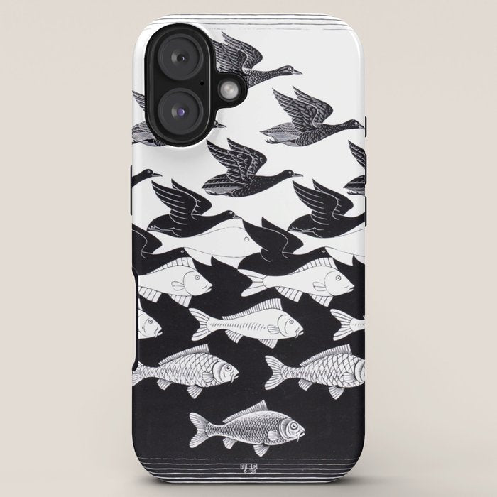 "Sky and Water I" by M.C. Escher iPhone Case