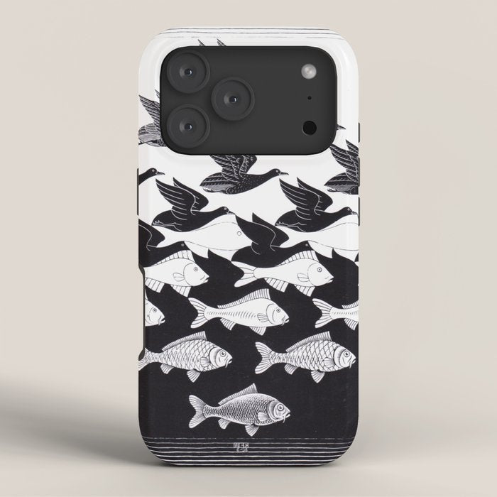 "Sky and Water I" by M.C. Escher iPhone Case