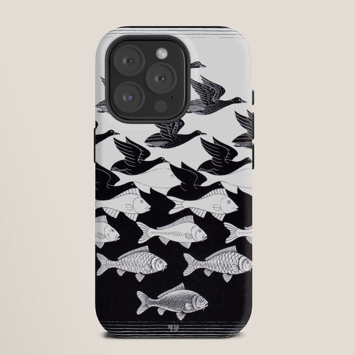 "Sky and Water I" by M.C. Escher iPhone Case