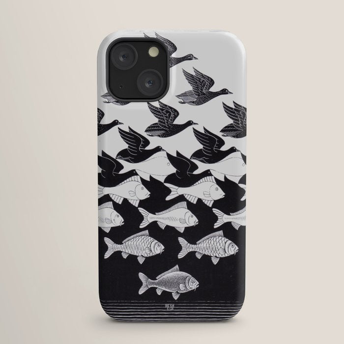 "Sky and Water I" by M.C. Escher iPhone Case