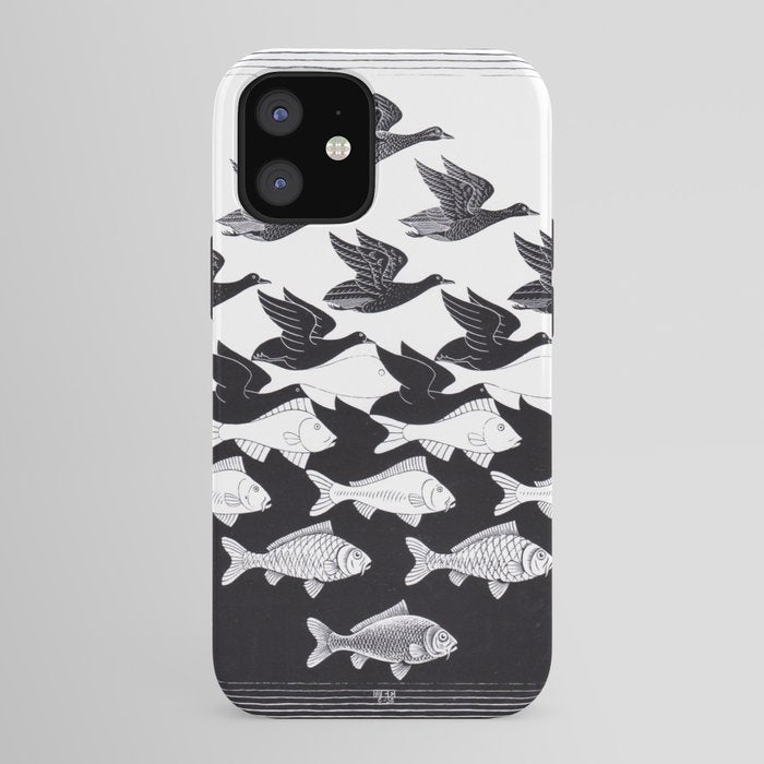 "Sky and Water I" by M.C. Escher iPhone Case