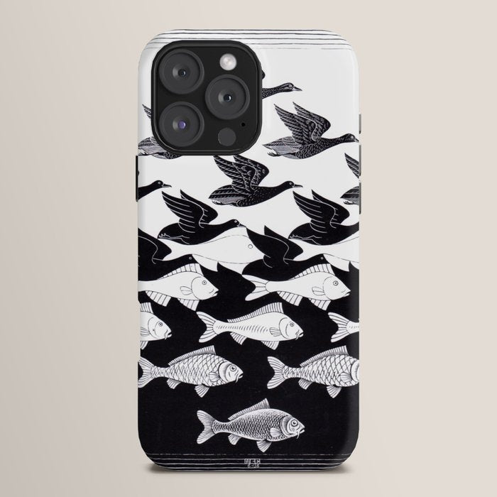 "Sky and Water I" by M.C. Escher iPhone Case