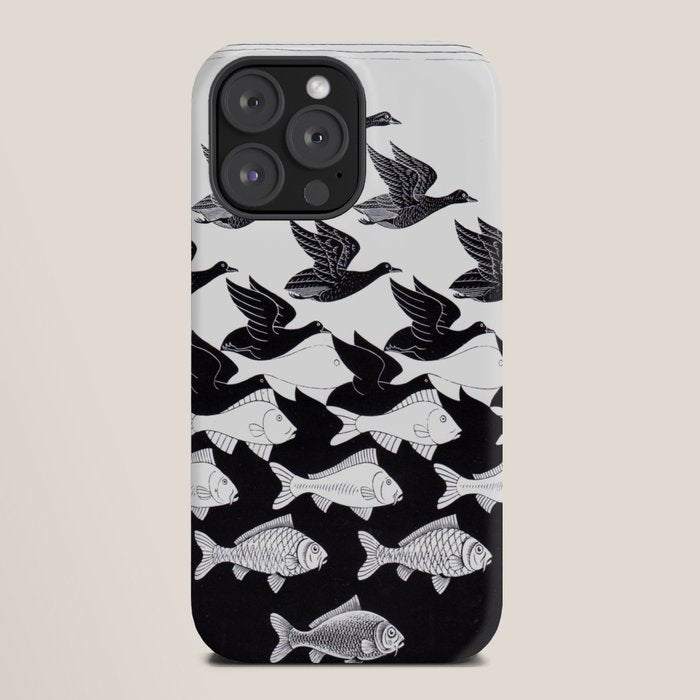 "Sky and Water I" by M.C. Escher iPhone Case