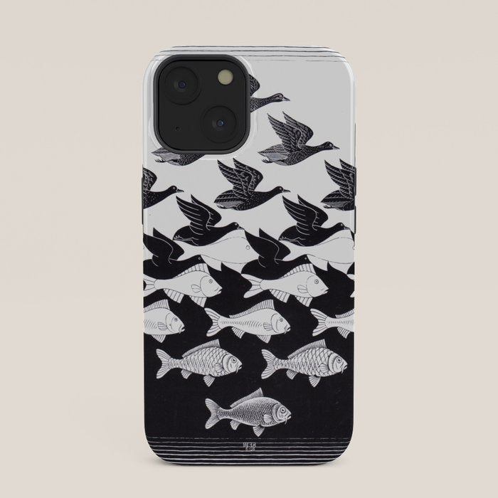 "Sky and Water I" by M.C. Escher iPhone Case