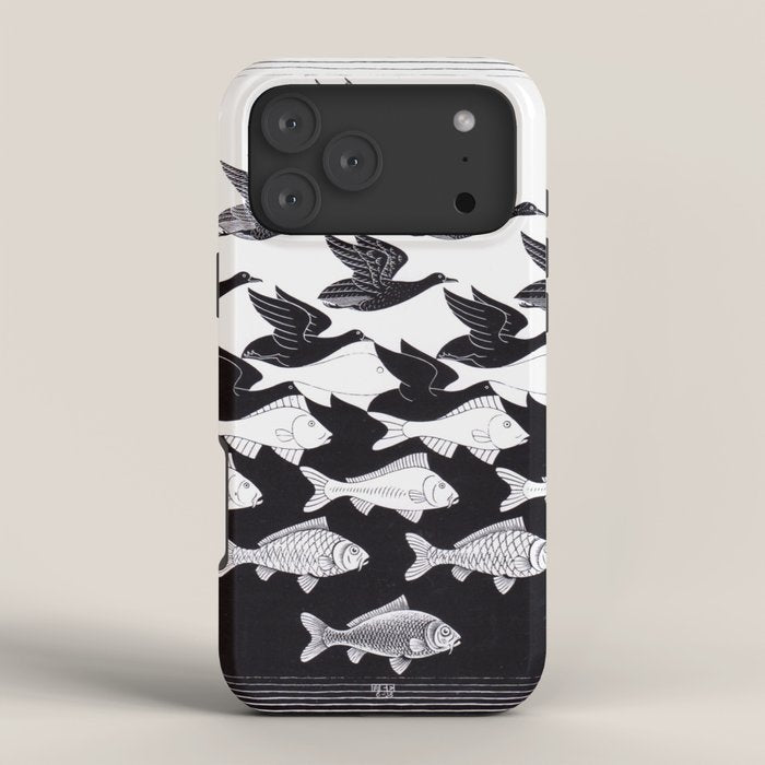 "Sky and Water I" by M.C. Escher iPhone Case