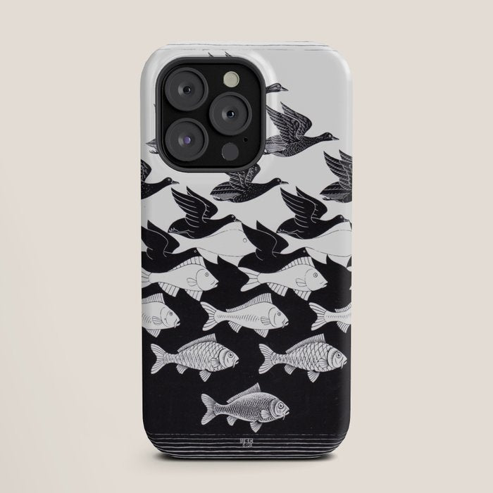 "Sky and Water I" by M.C. Escher iPhone Case