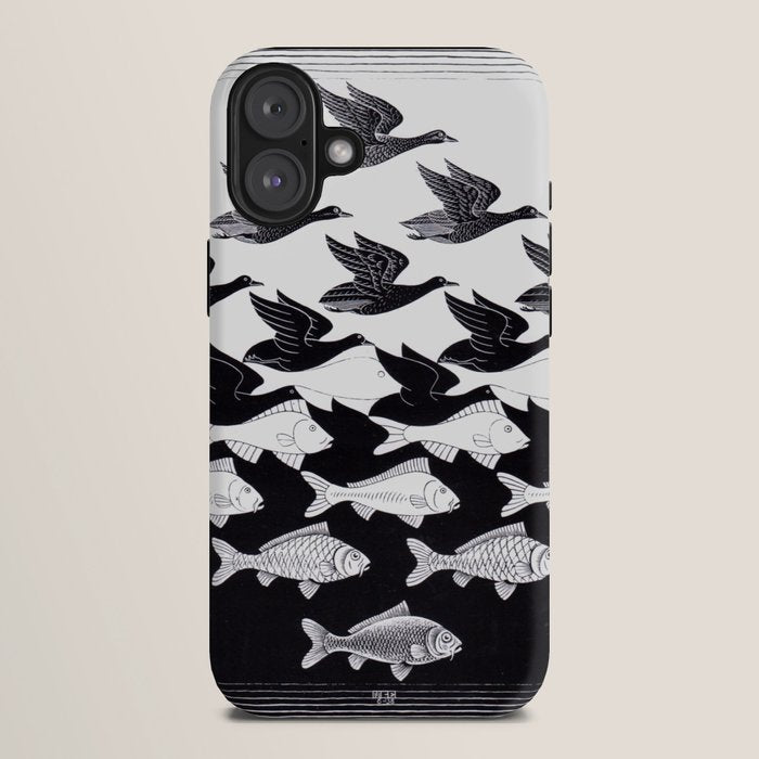 "Sky and Water I" by M.C. Escher iPhone Case