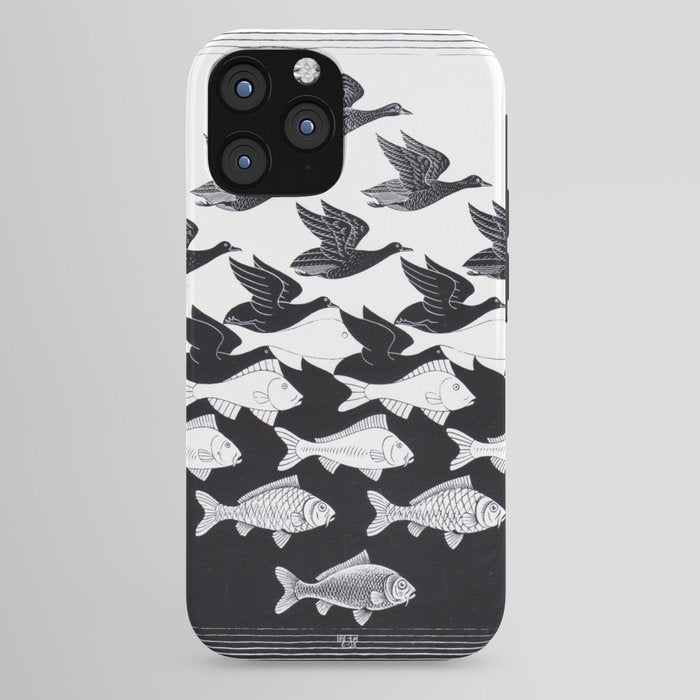 "Sky and Water I" by M.C. Escher iPhone Case