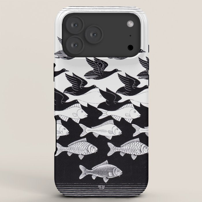 "Sky and Water I" by M.C. Escher iPhone Case