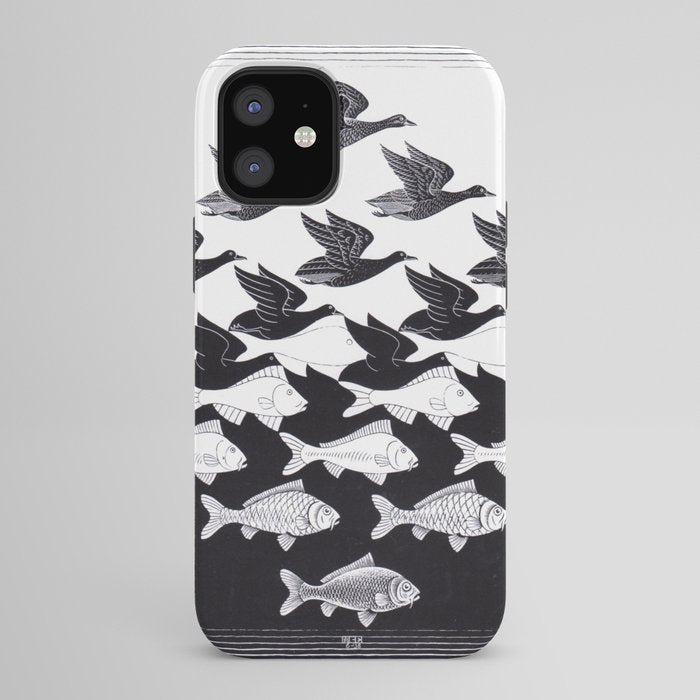 "Sky and Water I" by M.C. Escher iPhone Case