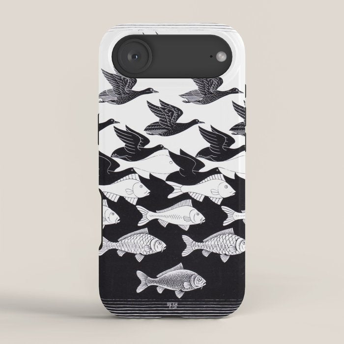 "Sky and Water I" by M.C. Escher iPhone Case
