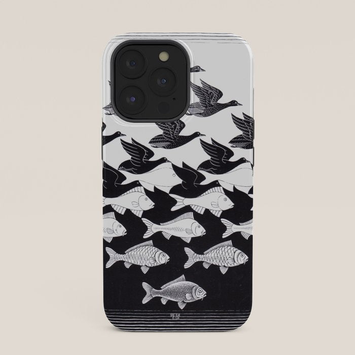 "Sky and Water I" by M.C. Escher iPhone Case