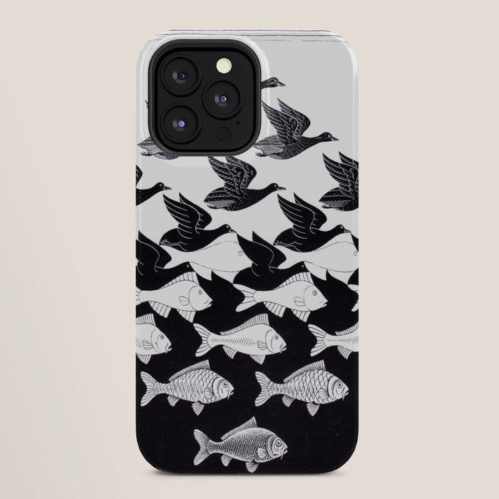 "Sky and Water I" by M.C. Escher iPhone Case