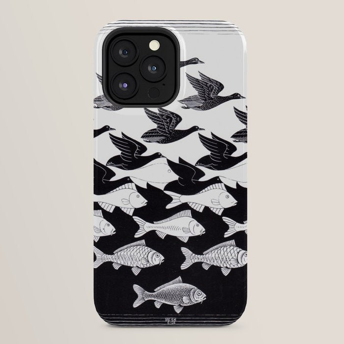 "Sky and Water I" by M.C. Escher iPhone Case